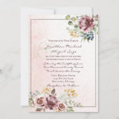 Invitation Élégant Mauve Blush rose Floral Mariage chrétien (Devant)