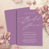 Elégant Mauve Élégant Script Fête des mariées mode