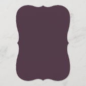 Invitation Elegant Mauve Plum Die Cut Table Number (Dos)
