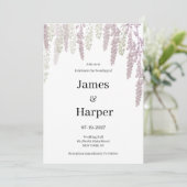 Invitation Élégant mauve rose menthe vert Mariage (Debout devant)