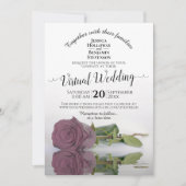 Invitation Elégant Mauve rose reflétant le Rose Mariage virtu (Devant)