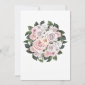 Invitation Elégant Mauve Rose Rose Aquarelle Mariage Floral (Dos)