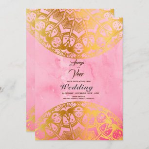 Invitation Elegant Mehndi Wedding Invite