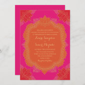 Invitation Elegant Mehndi Wedding Invite (Devant / Derrière)