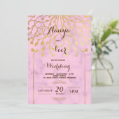 Invitation Elegant Mehndi Wedding Invite (Debout devant)