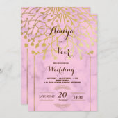 Invitation Elegant Mehndi Wedding Invite (Devant / Derrière)