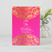 Invitation Elegant Mehndi Wedding Invite (Debout devant)