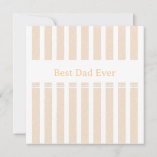 Invitation Élégant 'Meilleur Papa' Personnalisé à Rayures