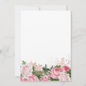 Invitation Élégant Mémorial Rose Floral | Célébration de la v (Dos)