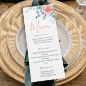 Invitation Elégant menu d'Eucalyptus d'hiver