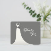 Invitation Élégant Merci de Fête de l'mariée Mariage chic (Debout devant)