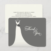 Invitation Élégant Merci de Fête de l'mariée Mariage chic (Devant / Derrière)