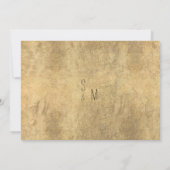 Invitation Elégant Merci de luxe fleur sauvage or blanc (Dos)