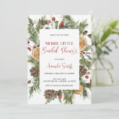 Invitation Elegant Merry little Bridal shower (Debout devant)