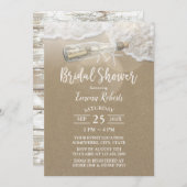 Invitation Élégant message d'amour de plage Fête des mariées (Devant / Derrière)