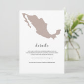 Invitation ELEGANT Mexico Wedding details (Debout devant)