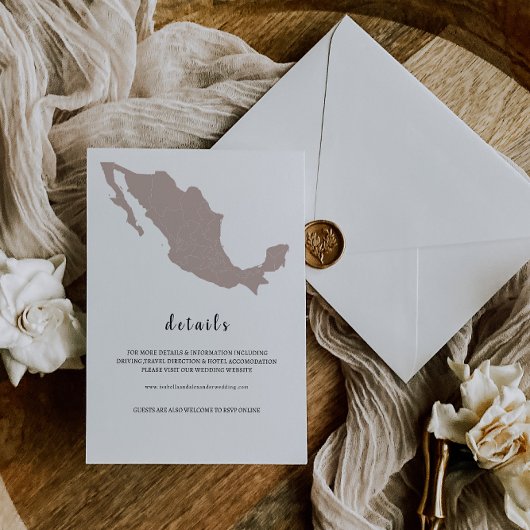Invitation ELEGANT Mexico Wedding details