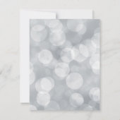 Invitation Elégant mignon Glittery Silver Bokeh 75e anniversa (Dos)
