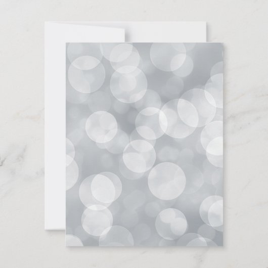 Invitation Elégant mignon Glittery Silver Bokeh 75e anniversa (Dos)