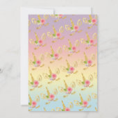 Invitation Élégant mignon premier anniversaire parties scinti (Dos)