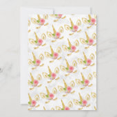 Invitation Élégant mignon premier anniversaire parties scinti (Dos)