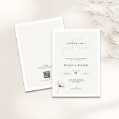 Invitation Elegant Mimimal Flower Nothing Fancy Wedding