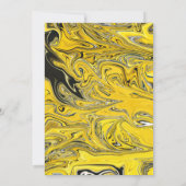 Invitation Élégant minimal Black Gold Pastel Abstrait Mariage (Dos)