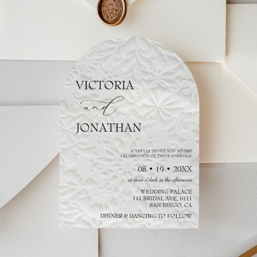 Invitation Elegant Minimal Black & White Winter Wedding