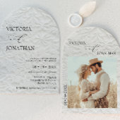 Invitation Elegant Minimal Black & White Winter Wedding