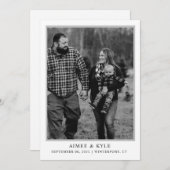 Invitation Élégant Minimal Enregistrer L'Invitation Date (Devant / Derrière)