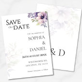 Invitation Elegant Minimal Floral Save the Date Card 