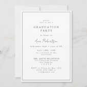 Invitation Elegant Minimal Graduation Party (Devant)
