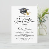 Invitation Elegant Minimal Minimalist Graduation (Debout devant)