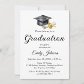 Invitation Elegant Minimal Minimalist Graduation (Devant)