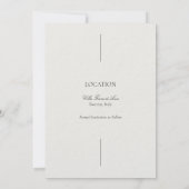 Invitation Élégant minimal moderne ivoire Enregistrer la cart (Dos)