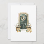 Invitation Élégant minimal Noël Hiver (Dos)