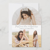 Invitation Elégant Minimal Quinceañera 3 Photo Mis Quince (Dos)