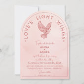 Invitation Elégant minimal roméo et Juliette Citation rose (Devant)