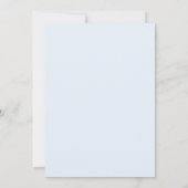 Invitation Élégant minimal Script Bleu clair Enregistrer la d (Dos)