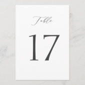 Invitation Elegant Minimal Table Numbers 1–19 (Devant)