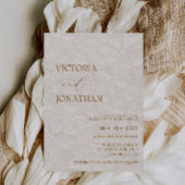 Invitation Élégant minimal Terracotta Mariage neutre