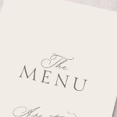 Invitation Elegant Minimal Wedding Menu Card with Pattern