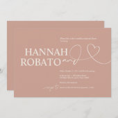 Invitation Élégant minimalisme de broussailles Dîner de répét (Devant / Derrière)