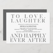 Invitation Élégant minimalisme Dîner de répétition Mariage (Devant / Derrière)