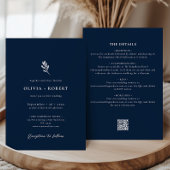 Invitation Elegant Minimalist Botanical All-In-One Wedding