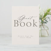 Invitation Elegant Minimalist Guest Book Sign  (Debout devant)