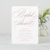 Invitation Elegant Minimalist modern Bridal Shower (Debout devant)