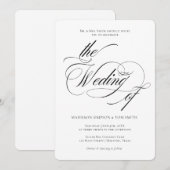 Invitation Elegant Minimalist modern Wedding (Devant / Derrière)
