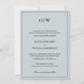 Invitation Elegant Minimalist Monogram Wedding (Devant)