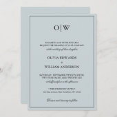 Invitation Elegant Minimalist Monogram Wedding (Devant / Derrière)
